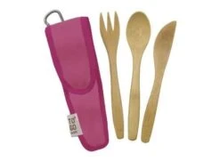 To-Go Ware - Childrens Bamboo Cutlery Set In Melon Pink Carry Case 7 To-Go Ware - Childrens Bamboo Cutlery Set In Melon Pink Carry Case -Primal Outdoors e28d09f5fc5ca4709393ac16d45b4f35