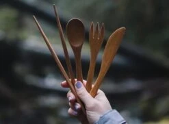 To-Go Ware - Bamboo Cutlery Set /w Chopsticks In Mulberry Purple Carry Case