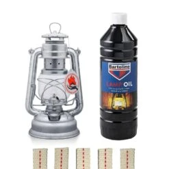 Feuerhand Storm Lantern Zinc With Oil & Wicks